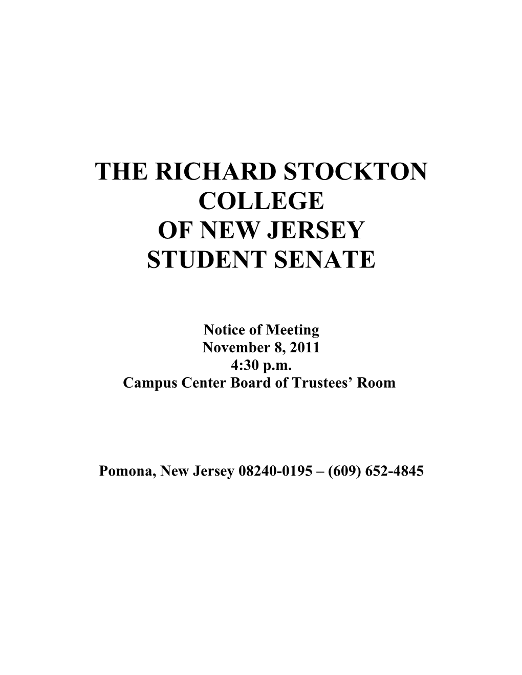 The Richard Stockton College s2