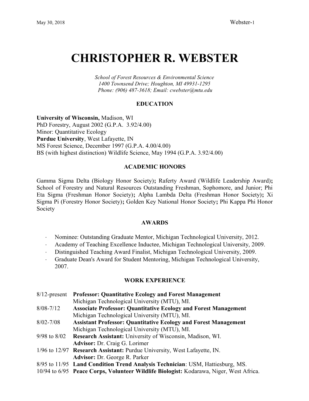 Christopher R. Webster