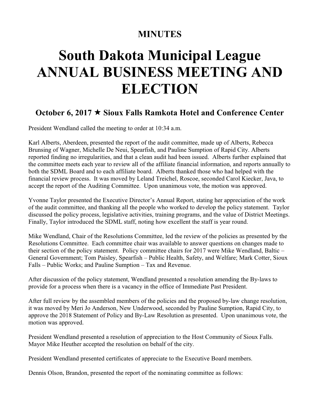 South Dakota Municipal League
