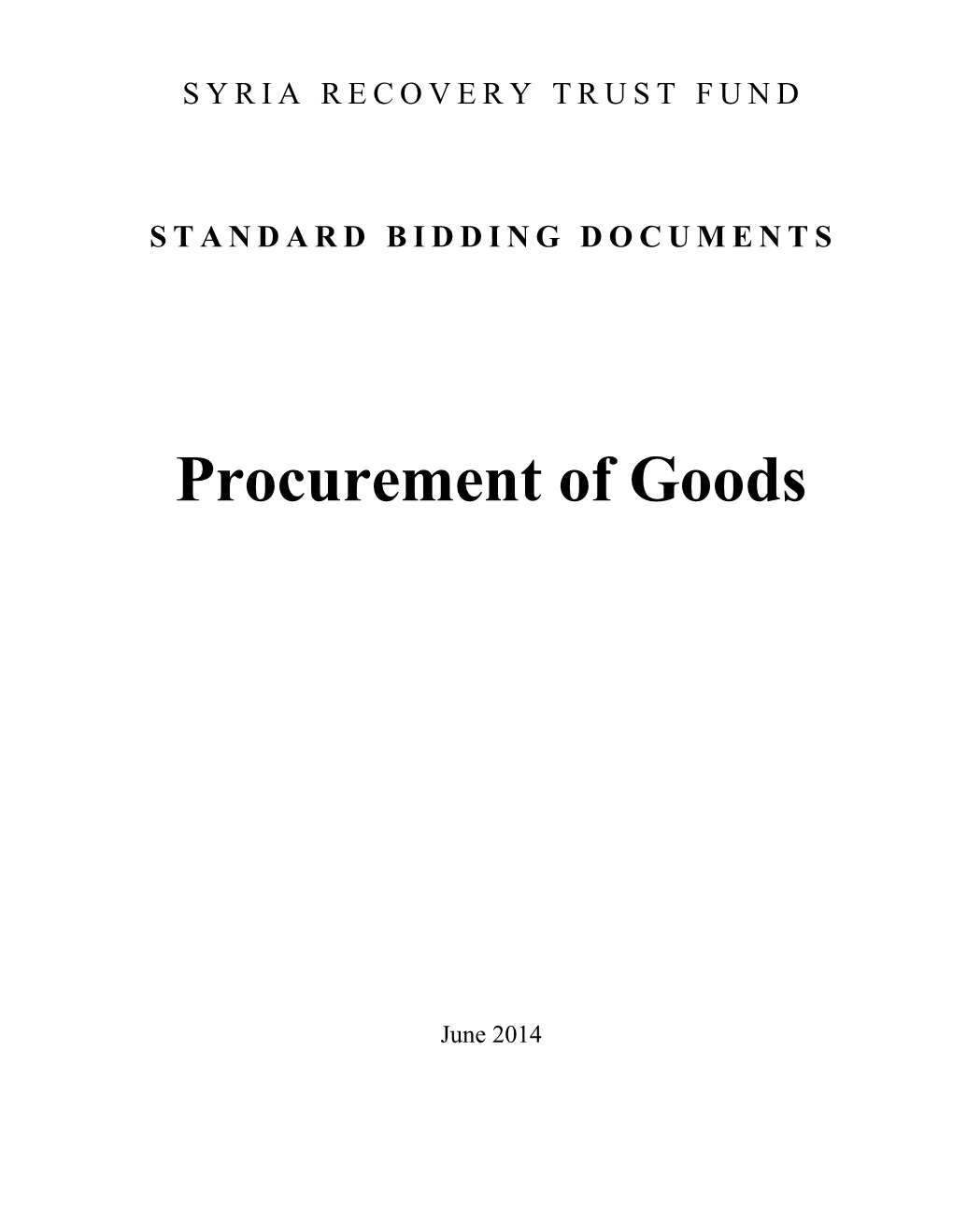 Standard Bidding Documents s16