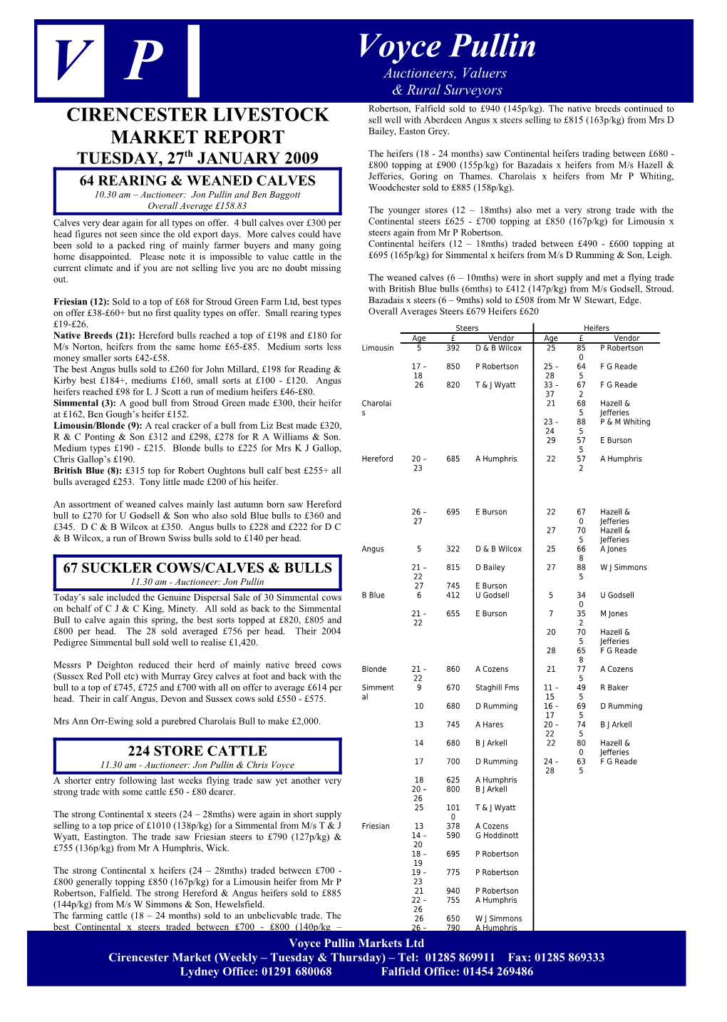 Cirencester Livestock Market Report s2