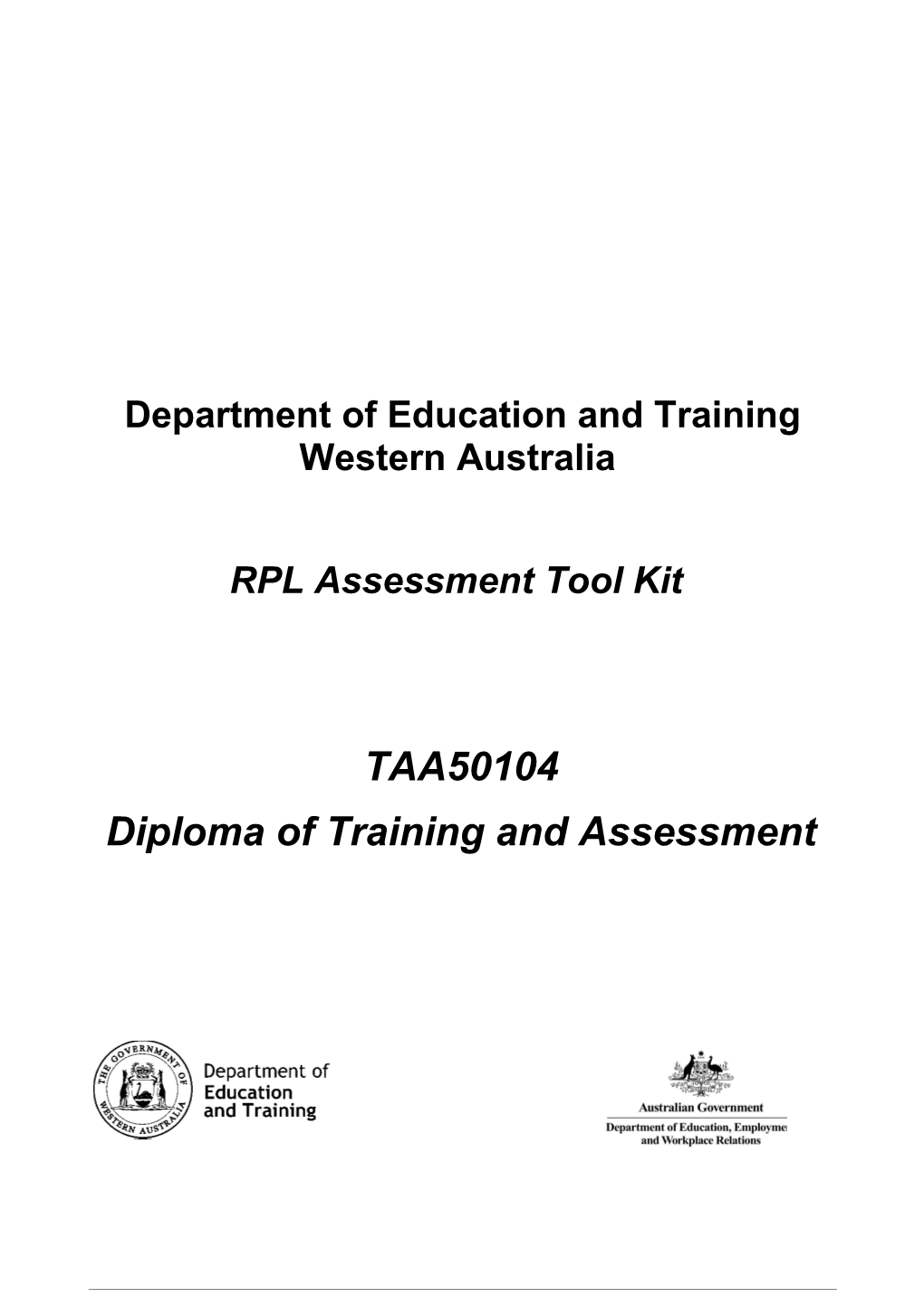 Department of Education and Training Western Australia