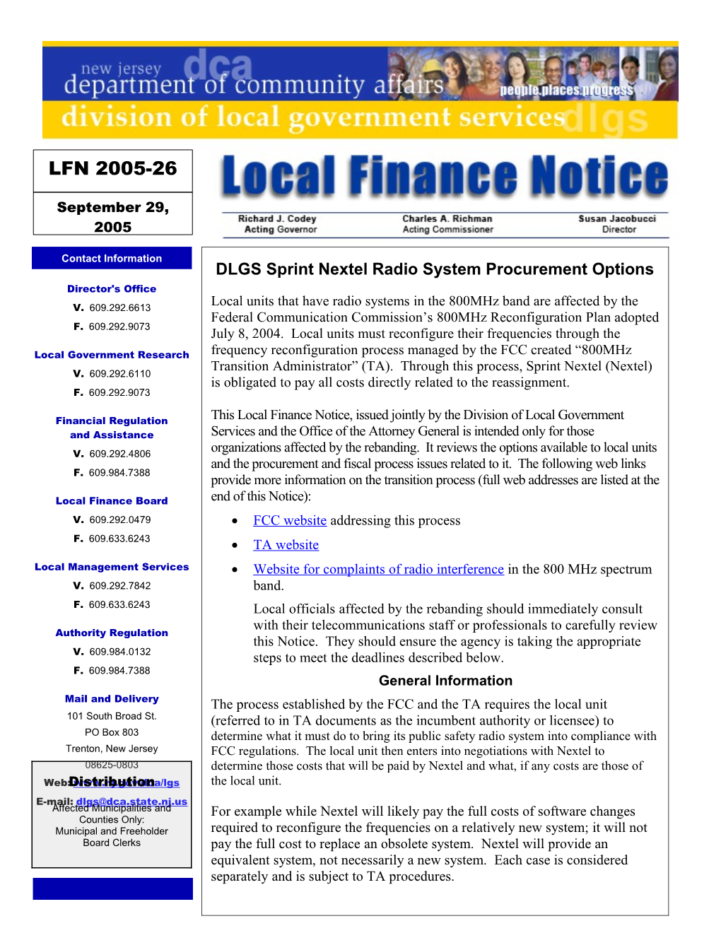 Local Finance Notice 2005-24 September 27, 2005 Page 4