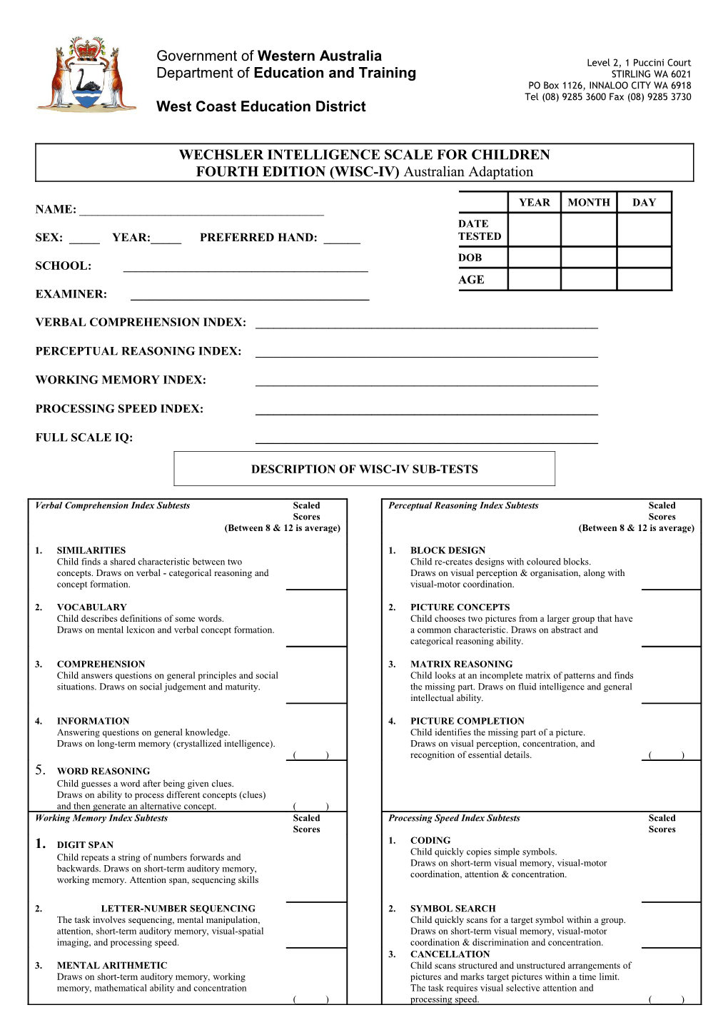 Joondalup Education District - Student Services