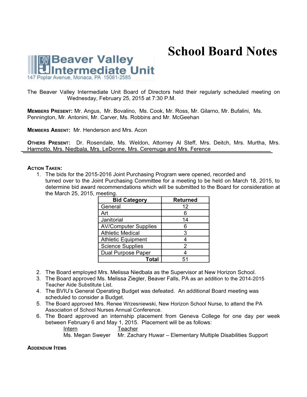 School Board Notes s1