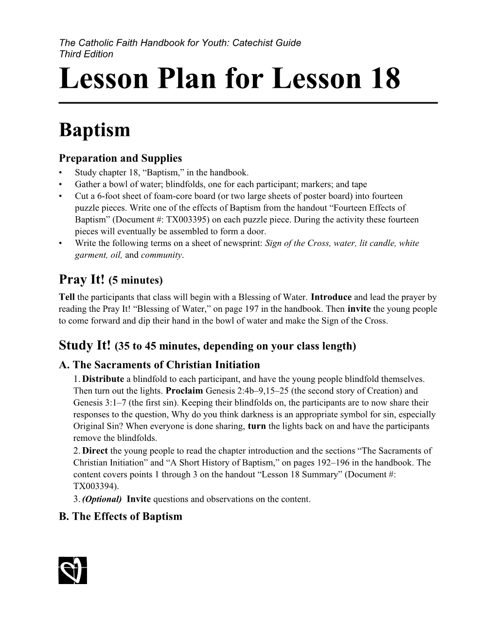 Lesson Plan for Lesson 18