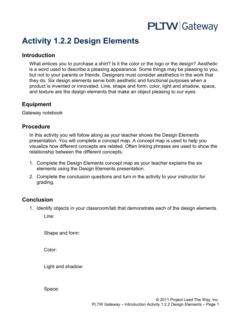 Activity 1.2.2 Design Elements