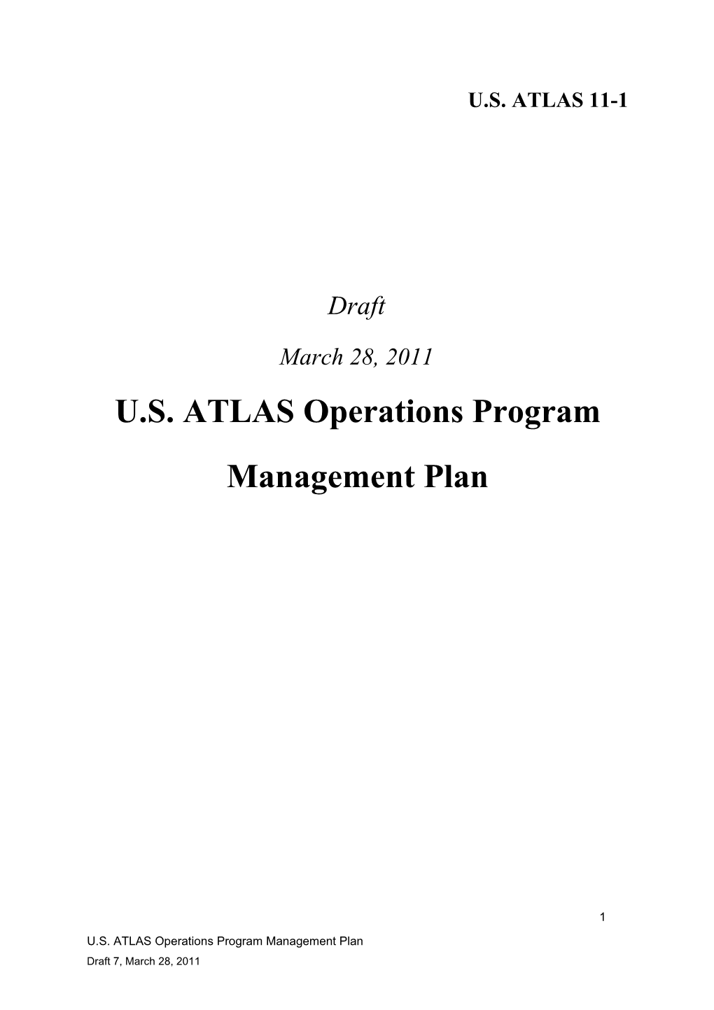 U.S. Atlas Operations Program