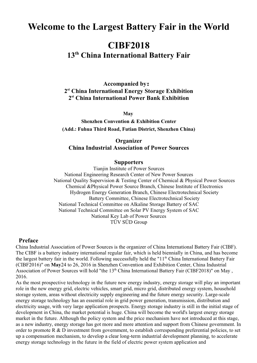 Welcome to the Largest Battery Fair in the World