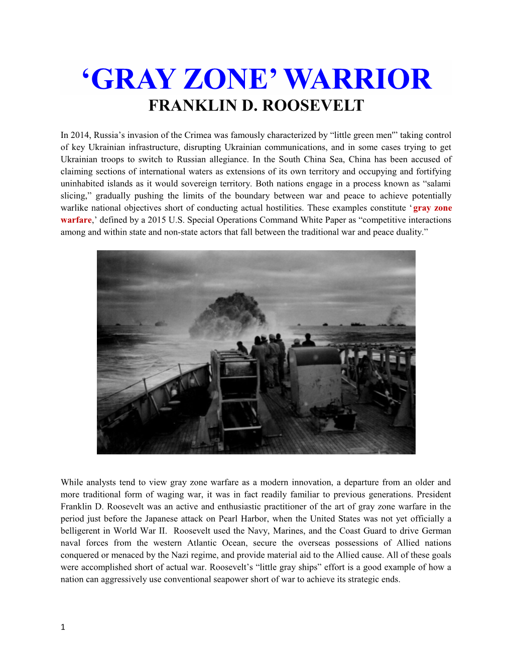 Gray Zone Warrior