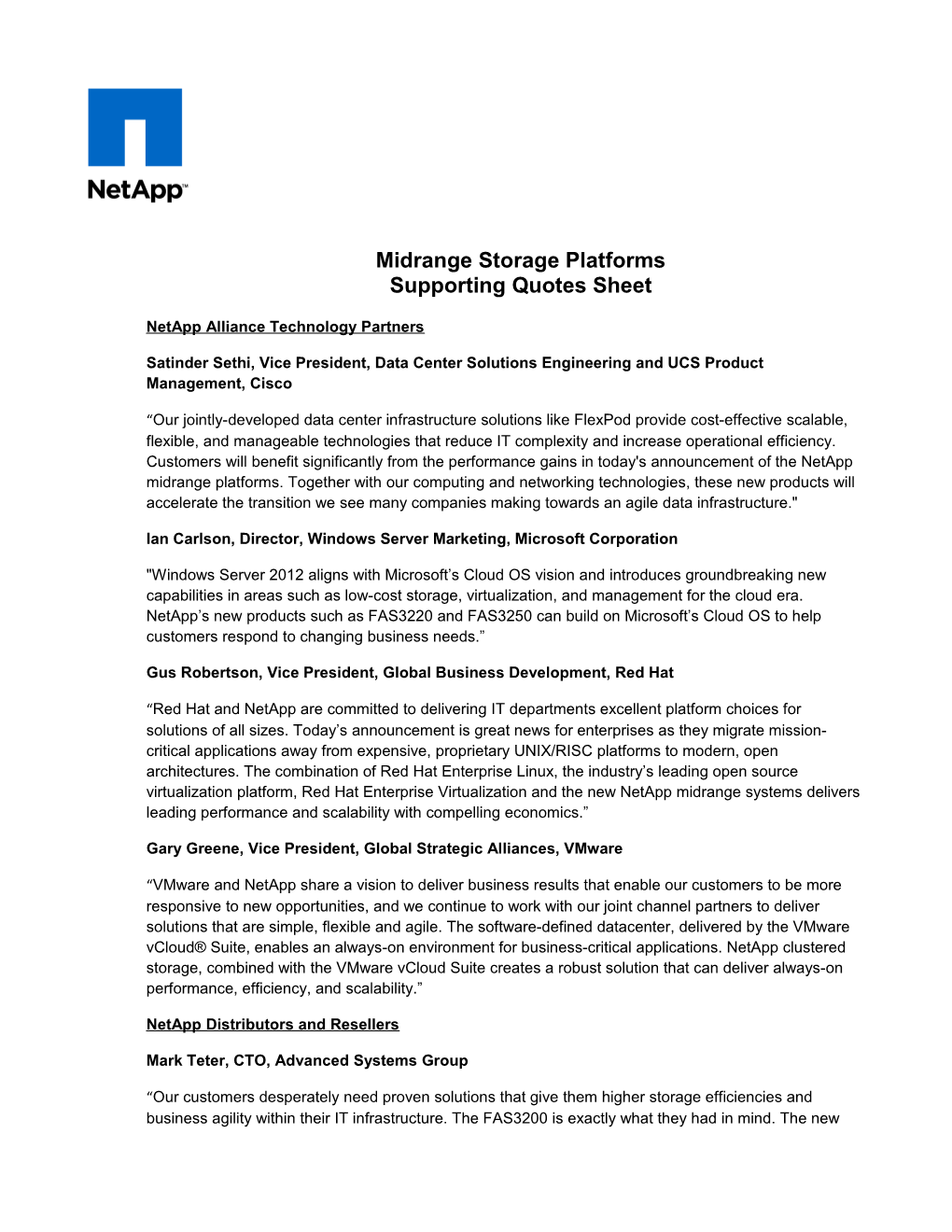 Midrange Storage Platforms