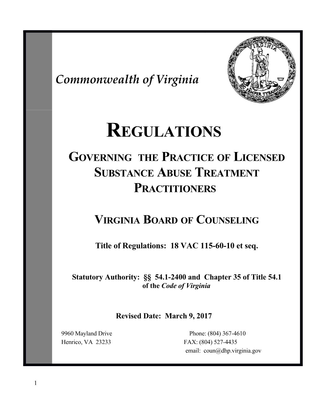 Virginia Administrative Code