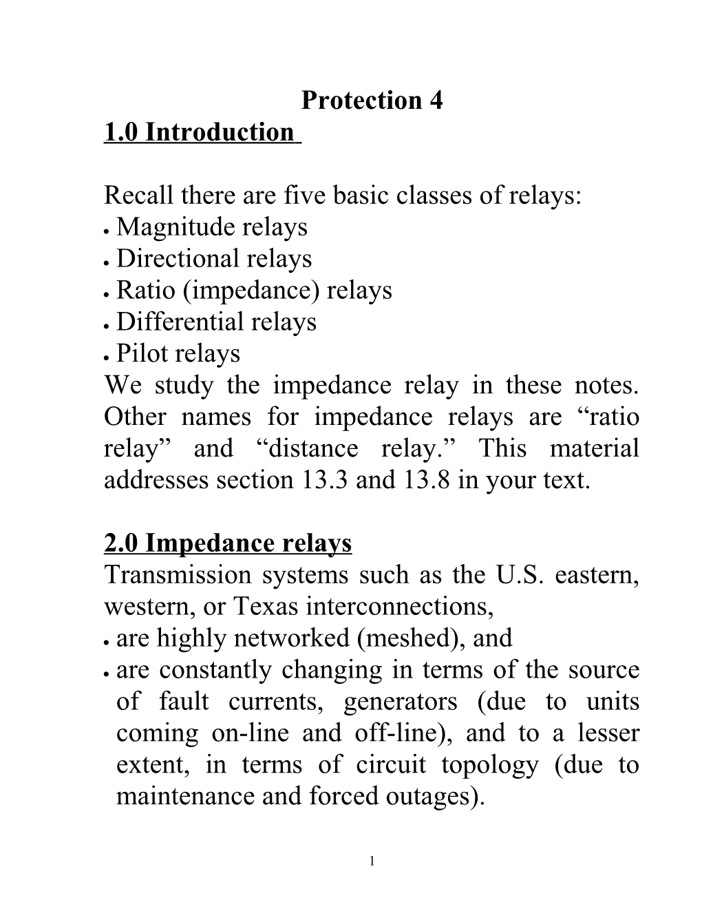 Recall There Are Five Basic Classes of Relays