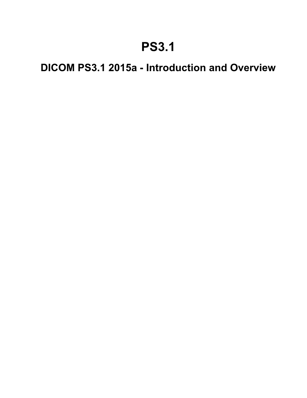 DICOM PS3.1 2015A - Introduction and Overview