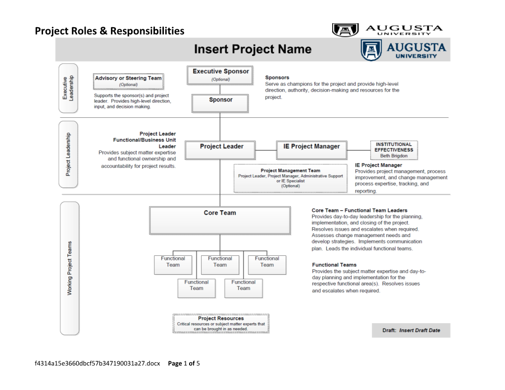 BATTERY Project Roles & Responsibilities