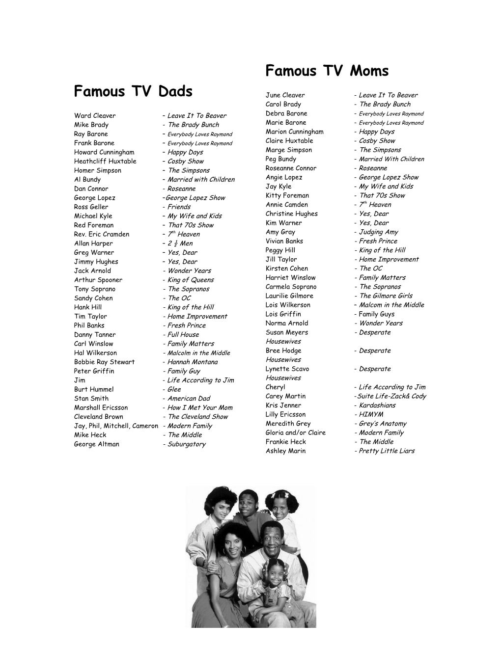Famous TV Dads