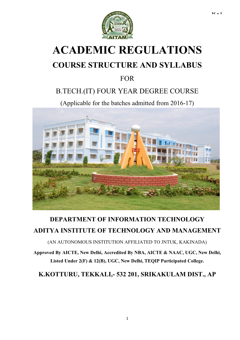 Course Structure and Syllabus s1