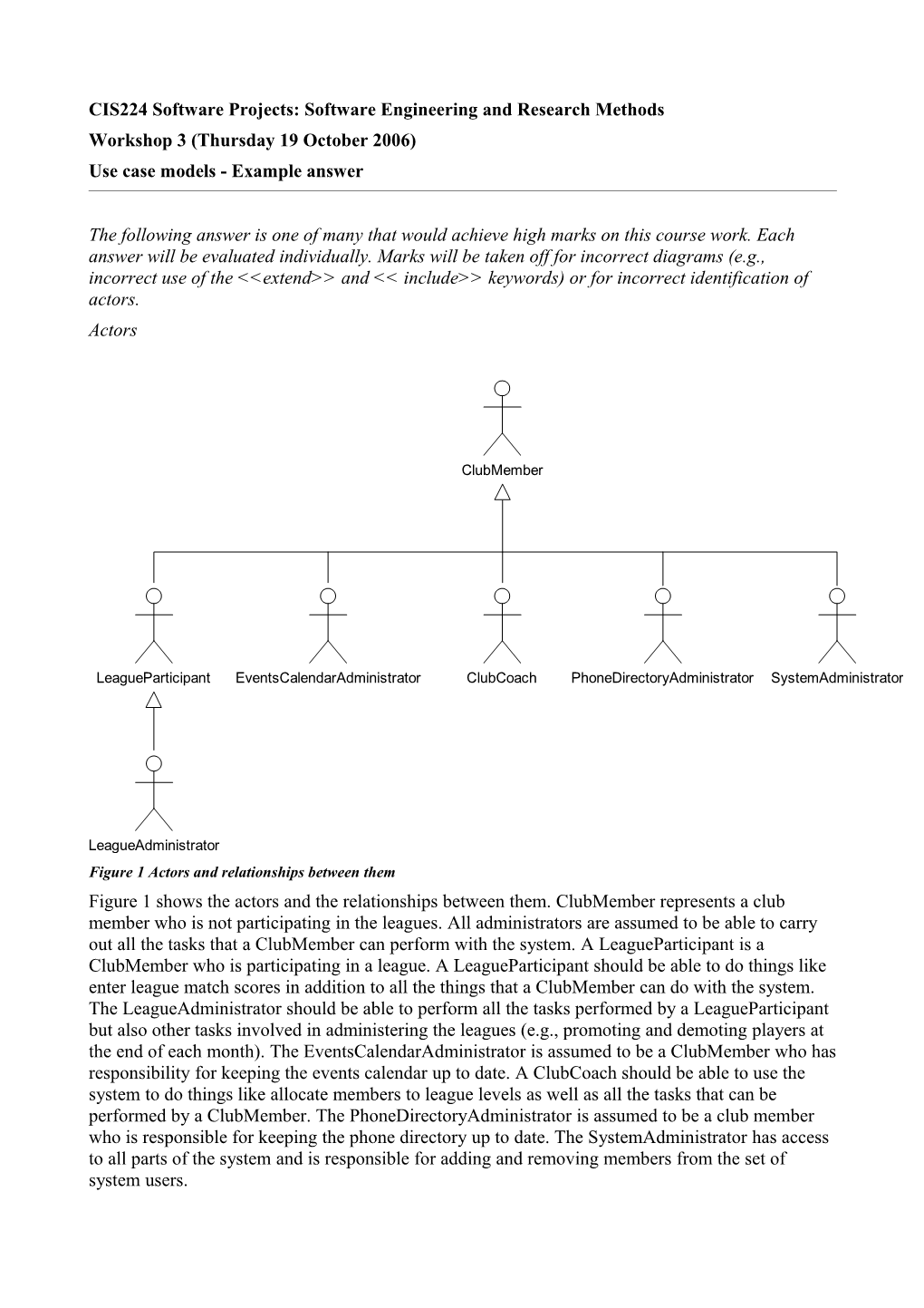 CIS224 Software Projects: Software Engineering and Research Methods