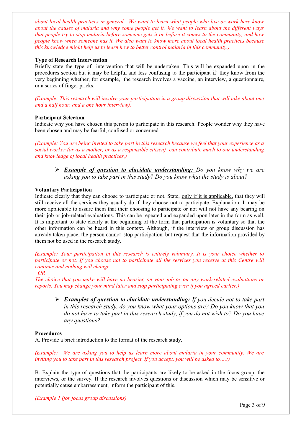 Informed Consent Form Template For Clinical Studies
