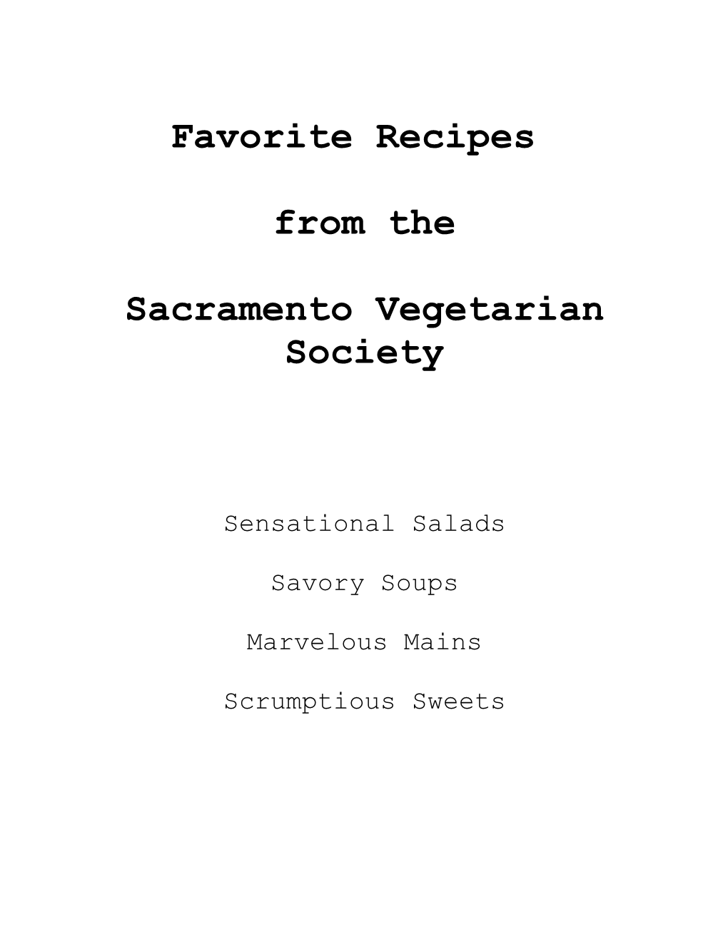 Favorite Recipes