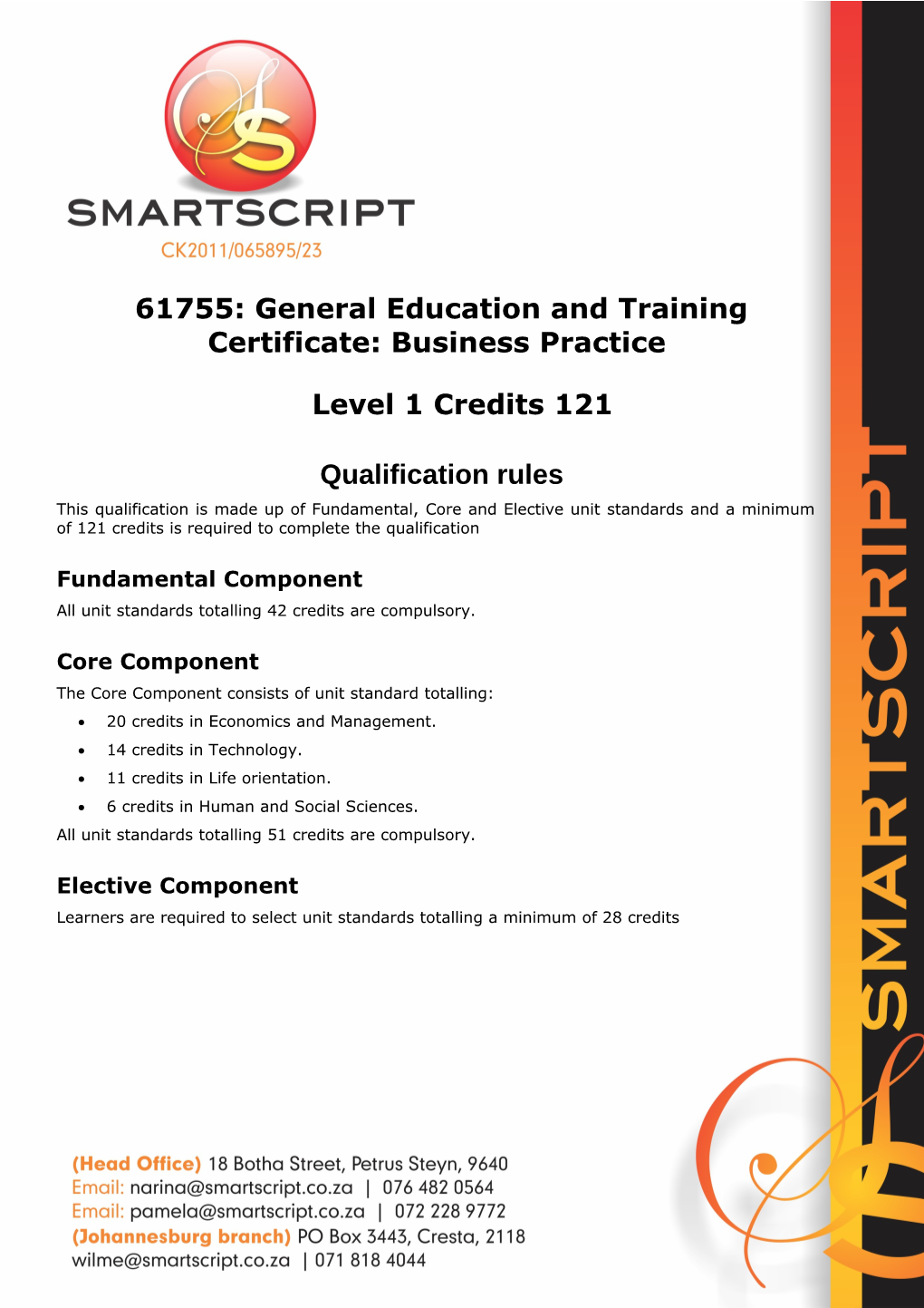 61755: General Education and Training Certificate: Business Practice