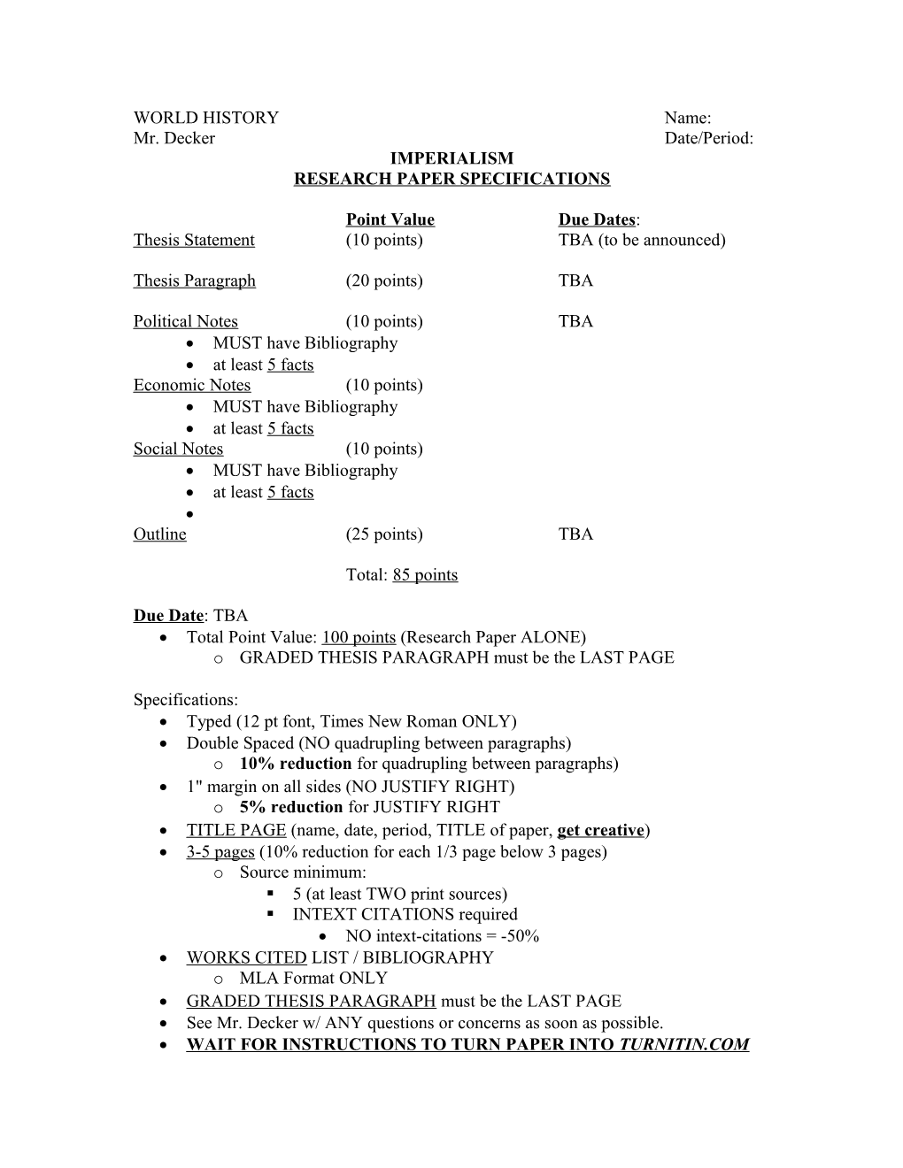 Source Card Worksheet