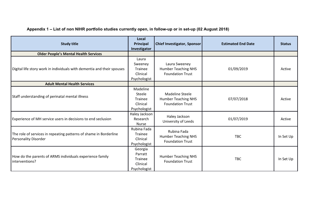 Research Report for Commissioners