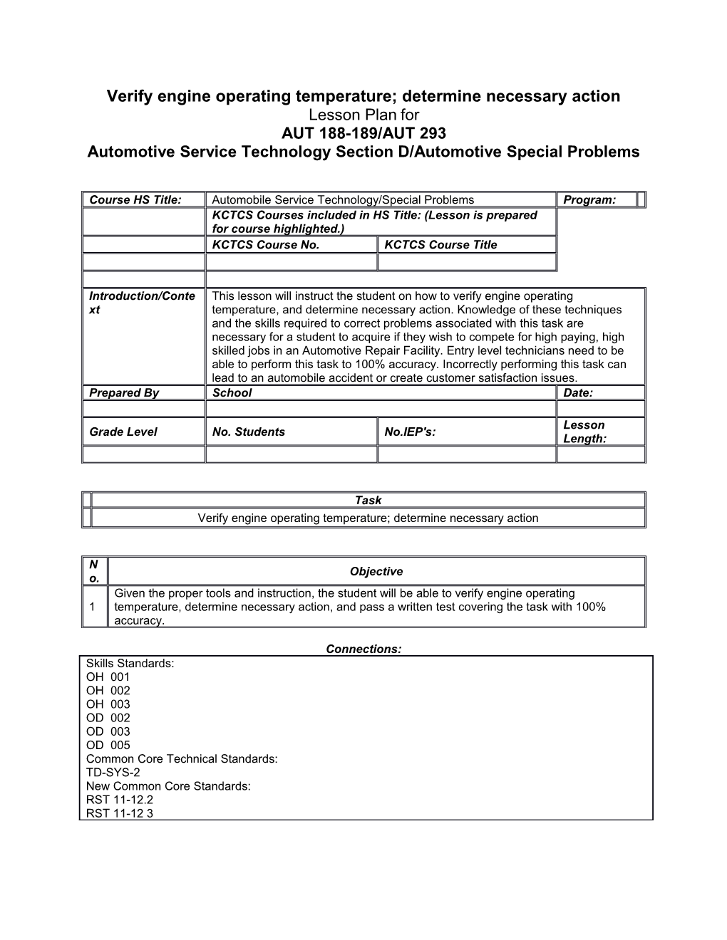 Verify Engine Operating Temperature; Determine Necessary Action