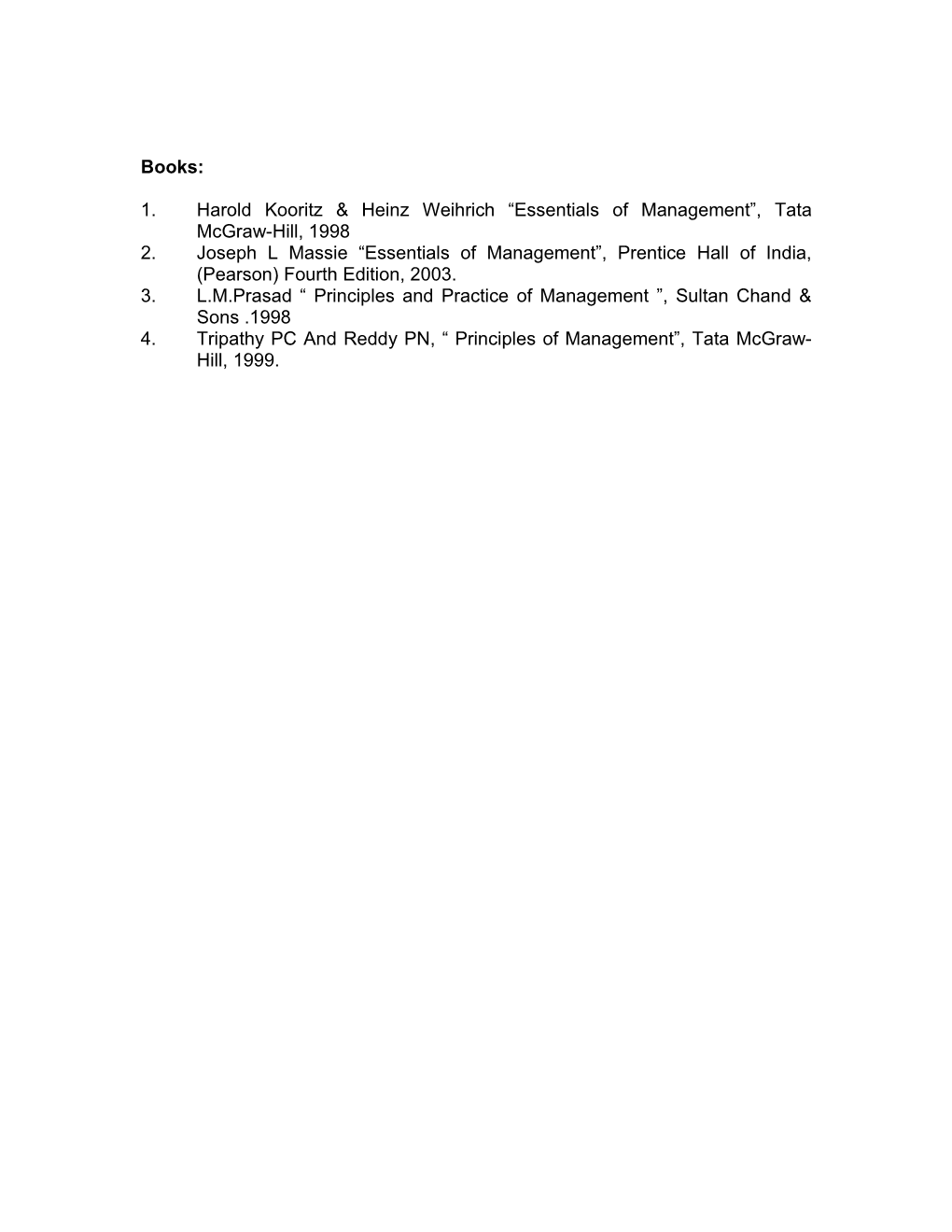 MG 1301 Principles of Management Lesson Plan