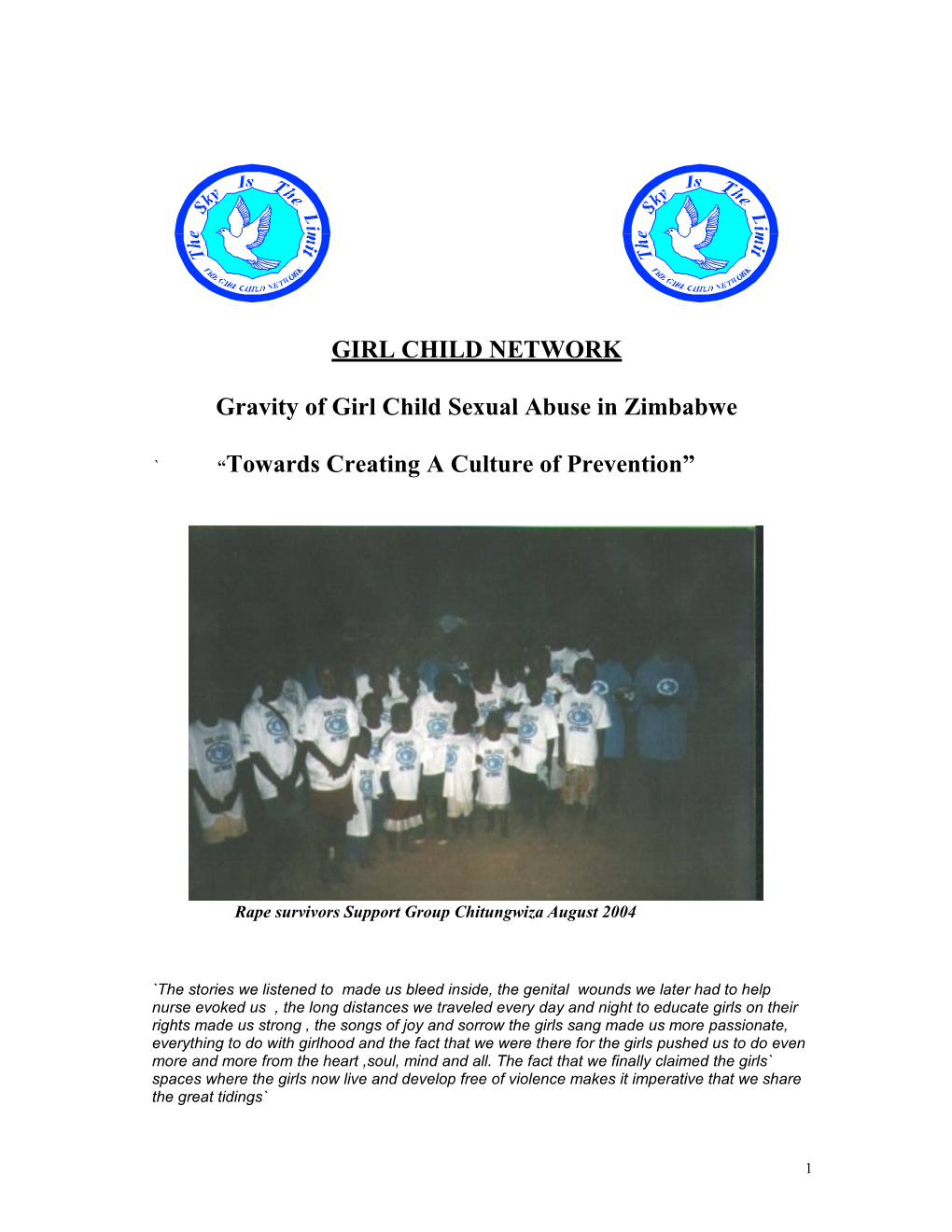 Gravity of Girl Child Sexual Abuse in Zimbabwe