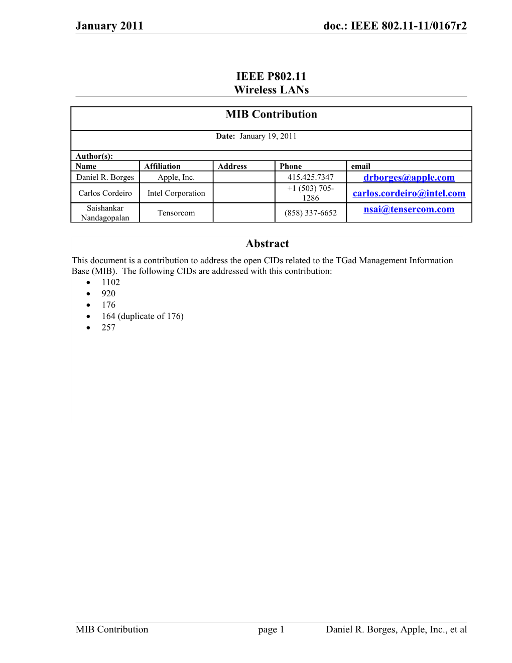 IEEE P802.11 Wireless Lans s141