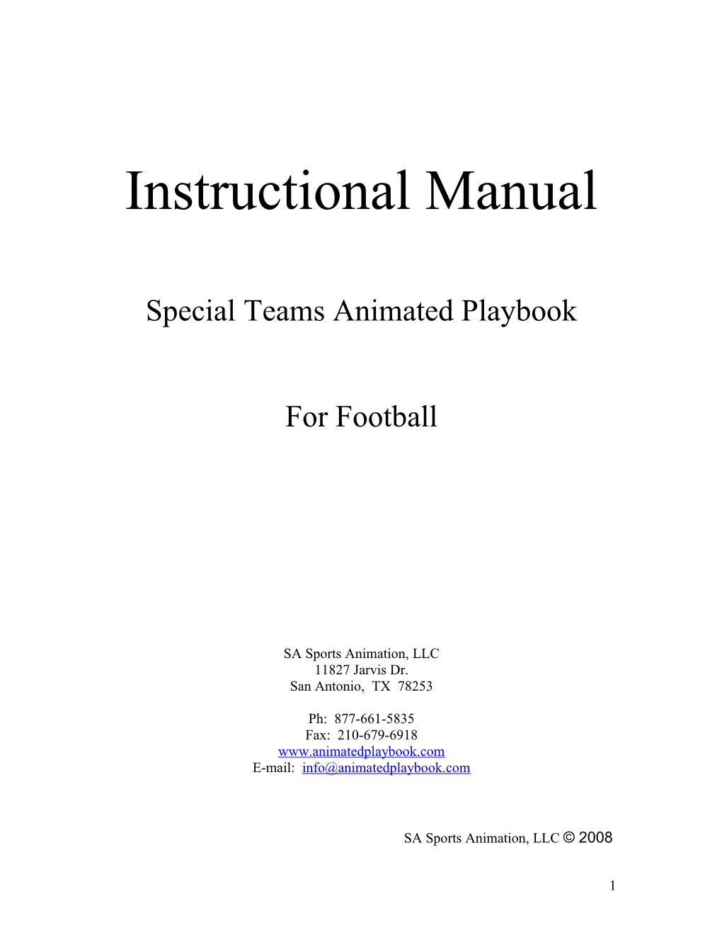 Special Teams Animated Playbook