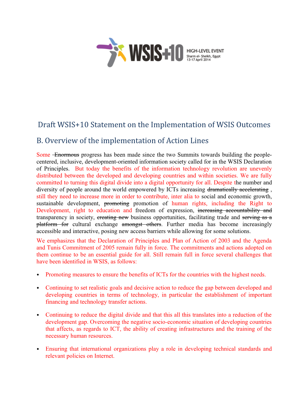 B. Overview of the Implementation of Action Lines