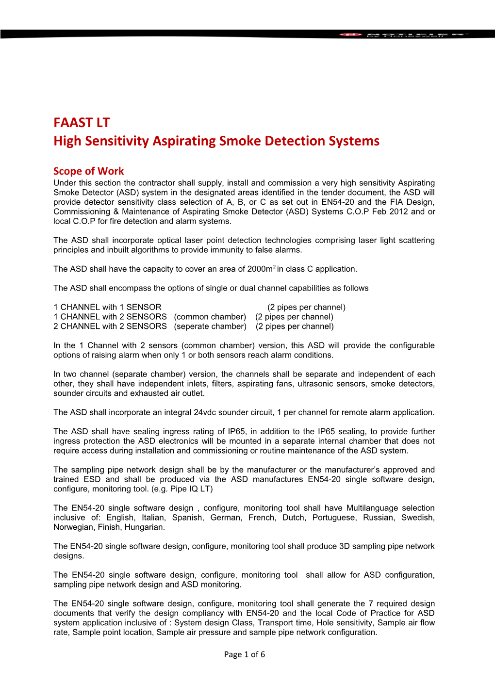 High Sensitivity Aspirating Smoke Detection Systems s1