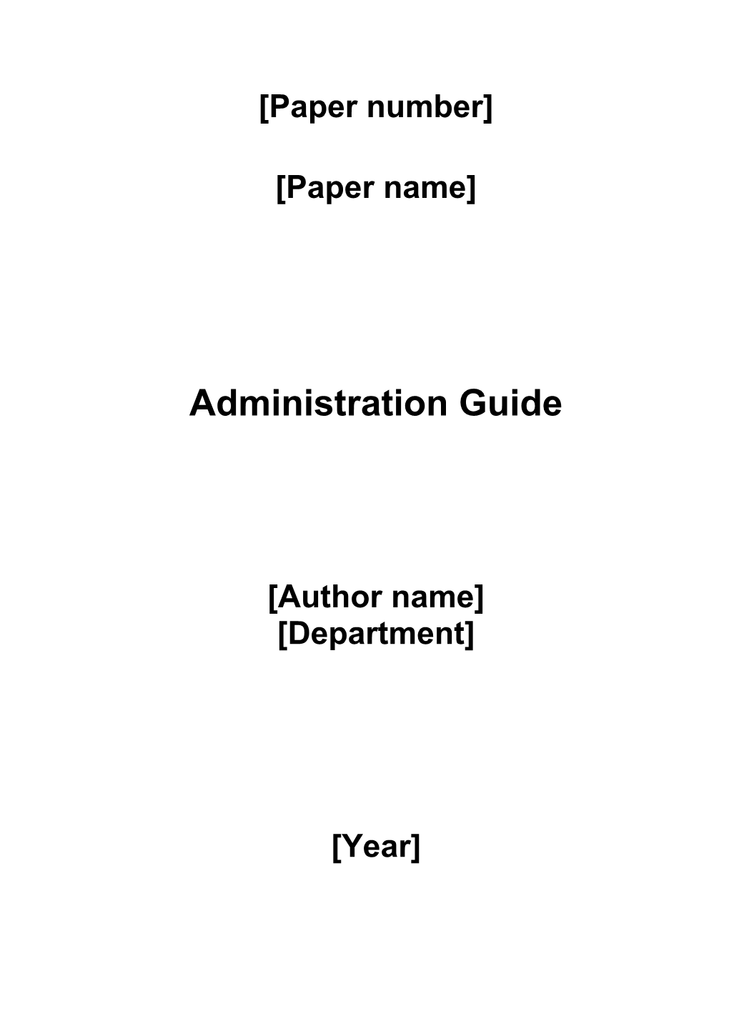 Using This Administration Guide Template s1