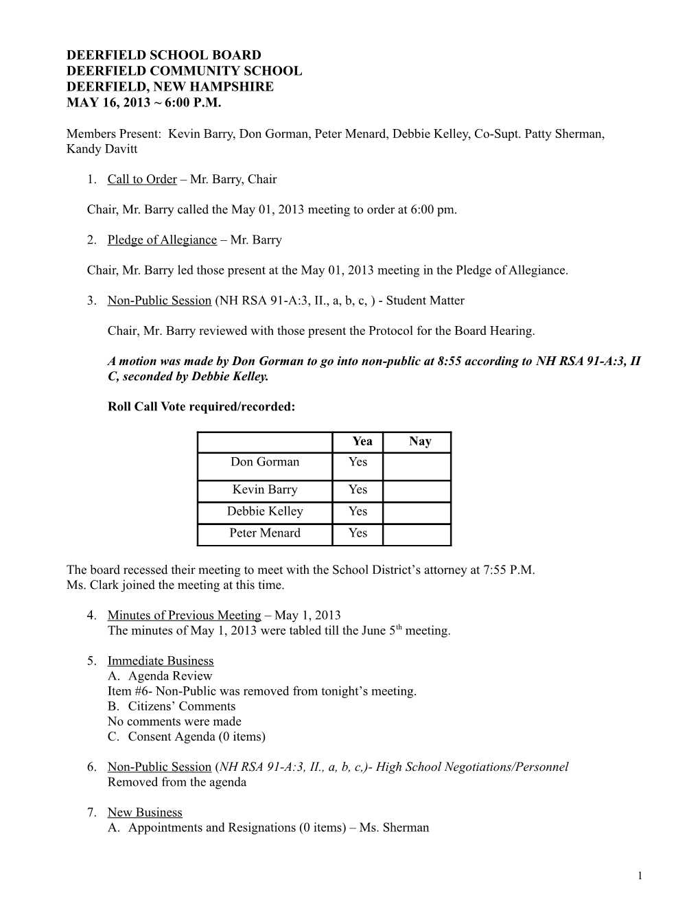 Deerfield School Board s6