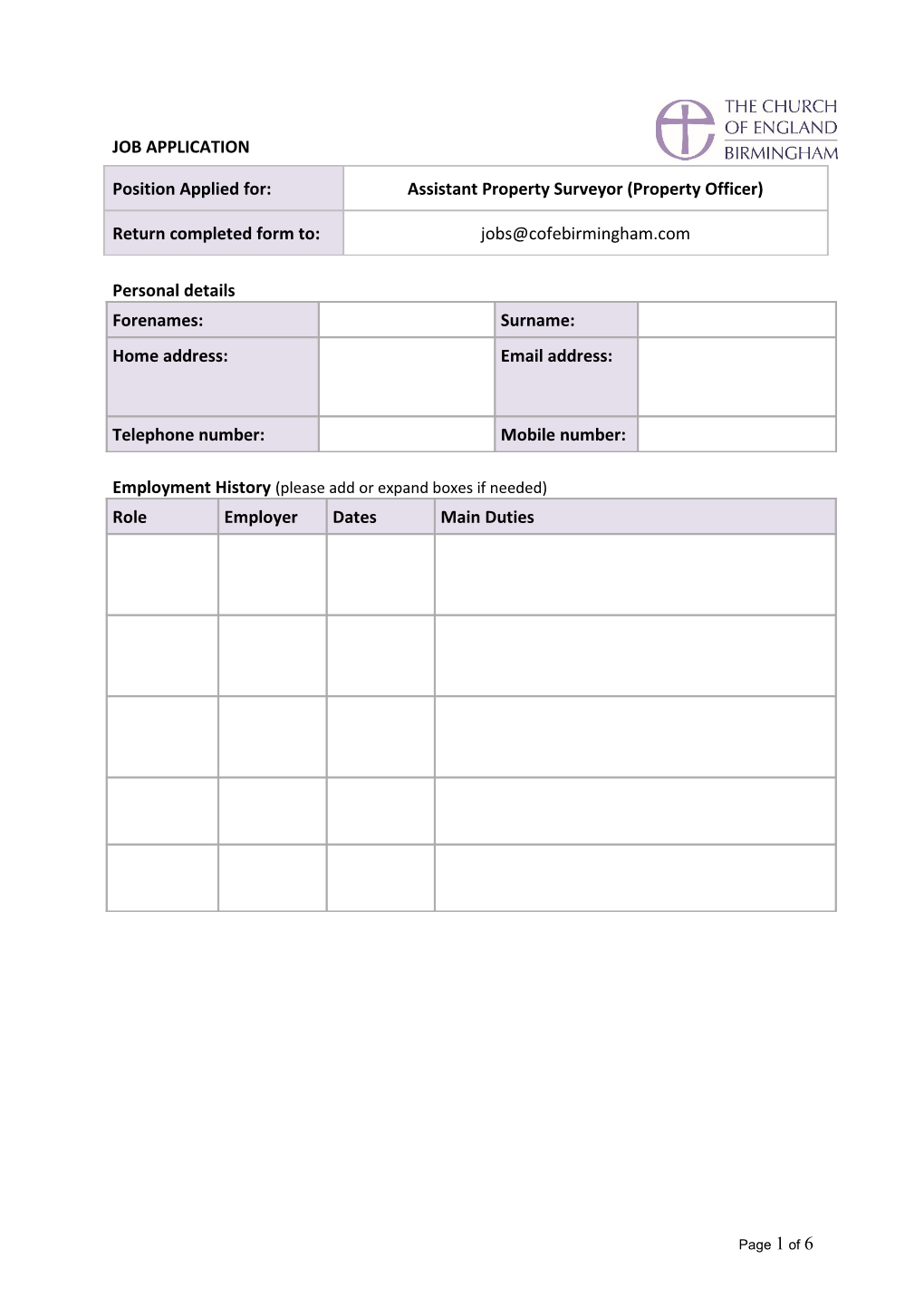 Employment History (Please Add Or Expand Boxes If Needed)