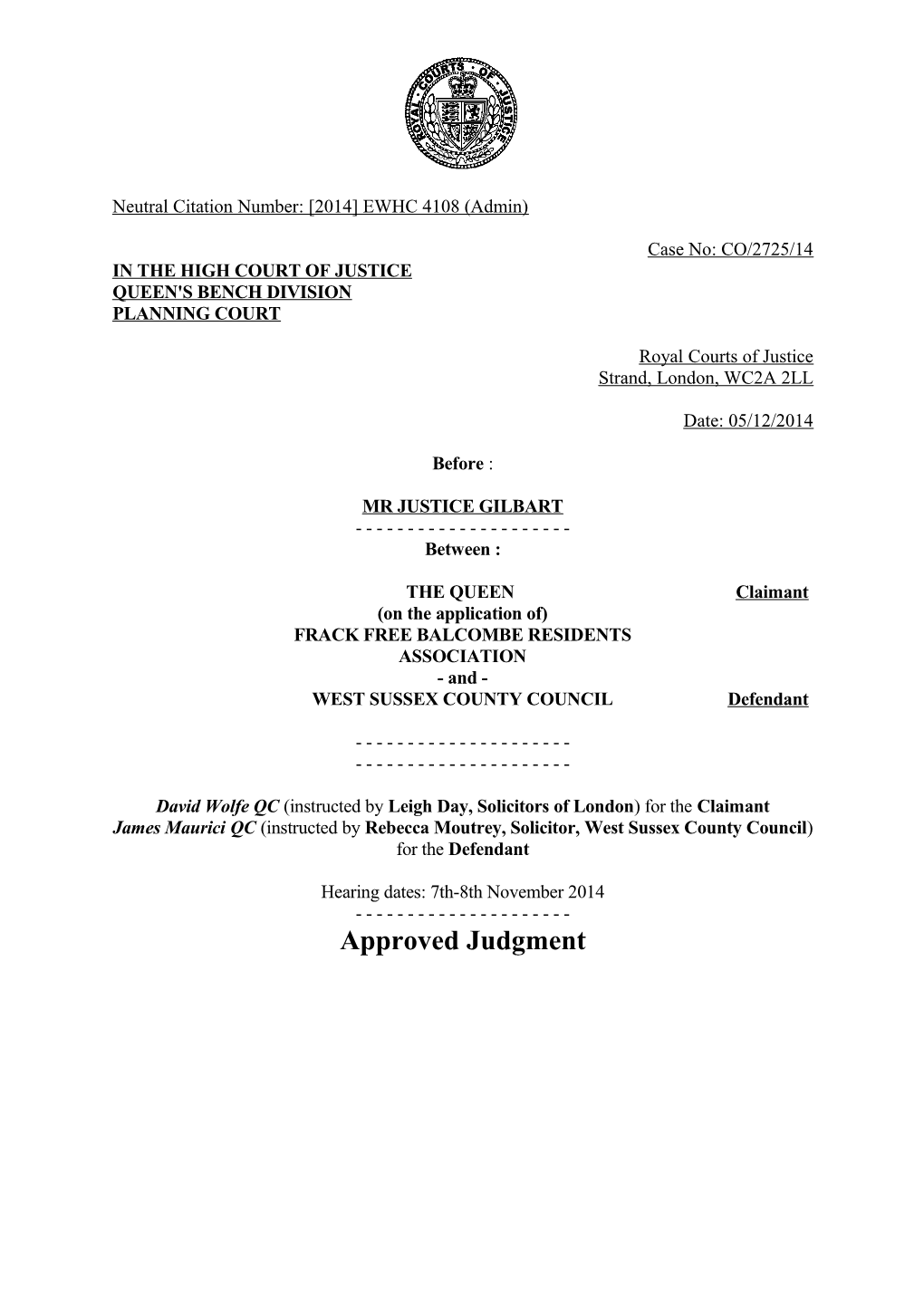 High Court Judgment Template s5