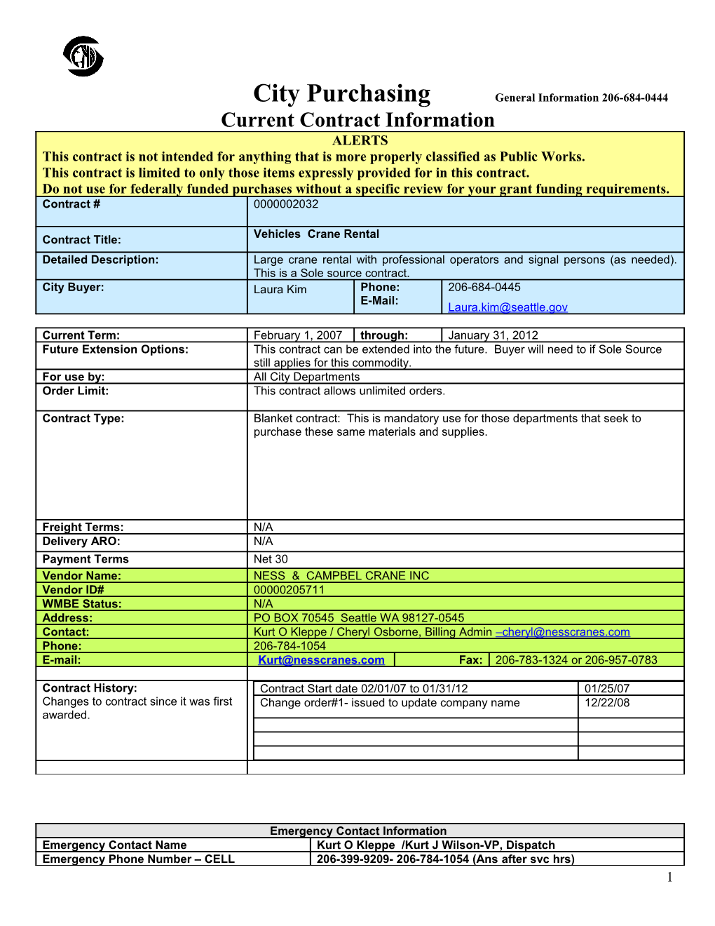 Current Contract Information Form s26