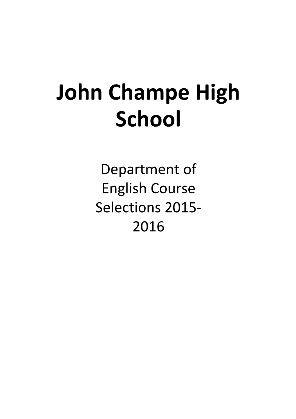 John Champe High School