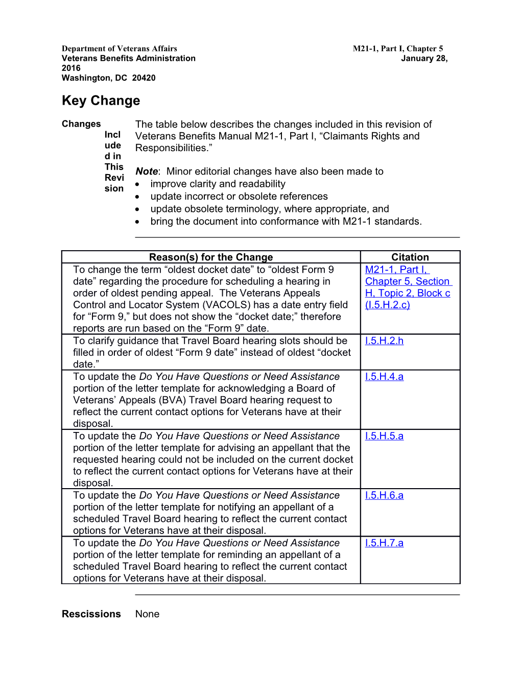 Section H. Board of Veterans Appeals (BVA) Hearings (U.S. Department of Veterans Affairs)