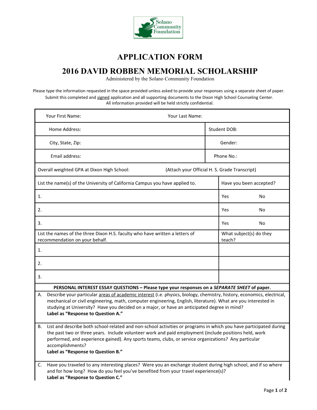 DRMS Application Form