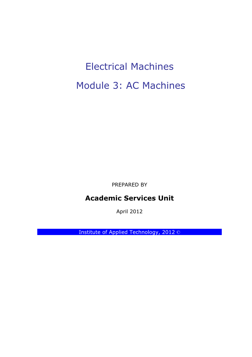 ATE1120: Electrical Fundamental-II