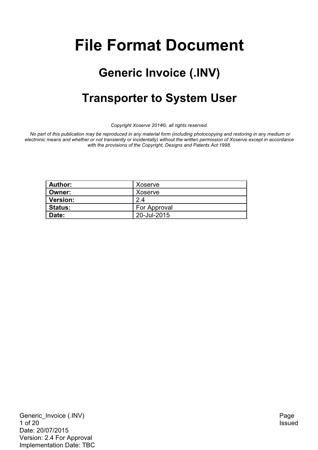 Generic Invoice (.INV)