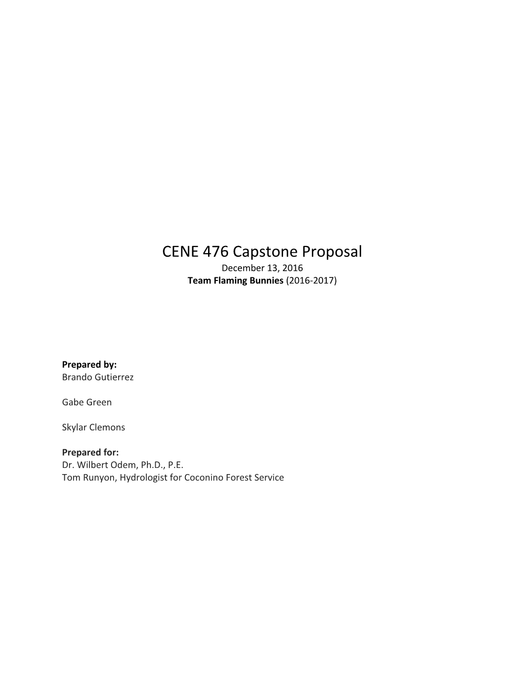 CENE 476 Capstone Proposal