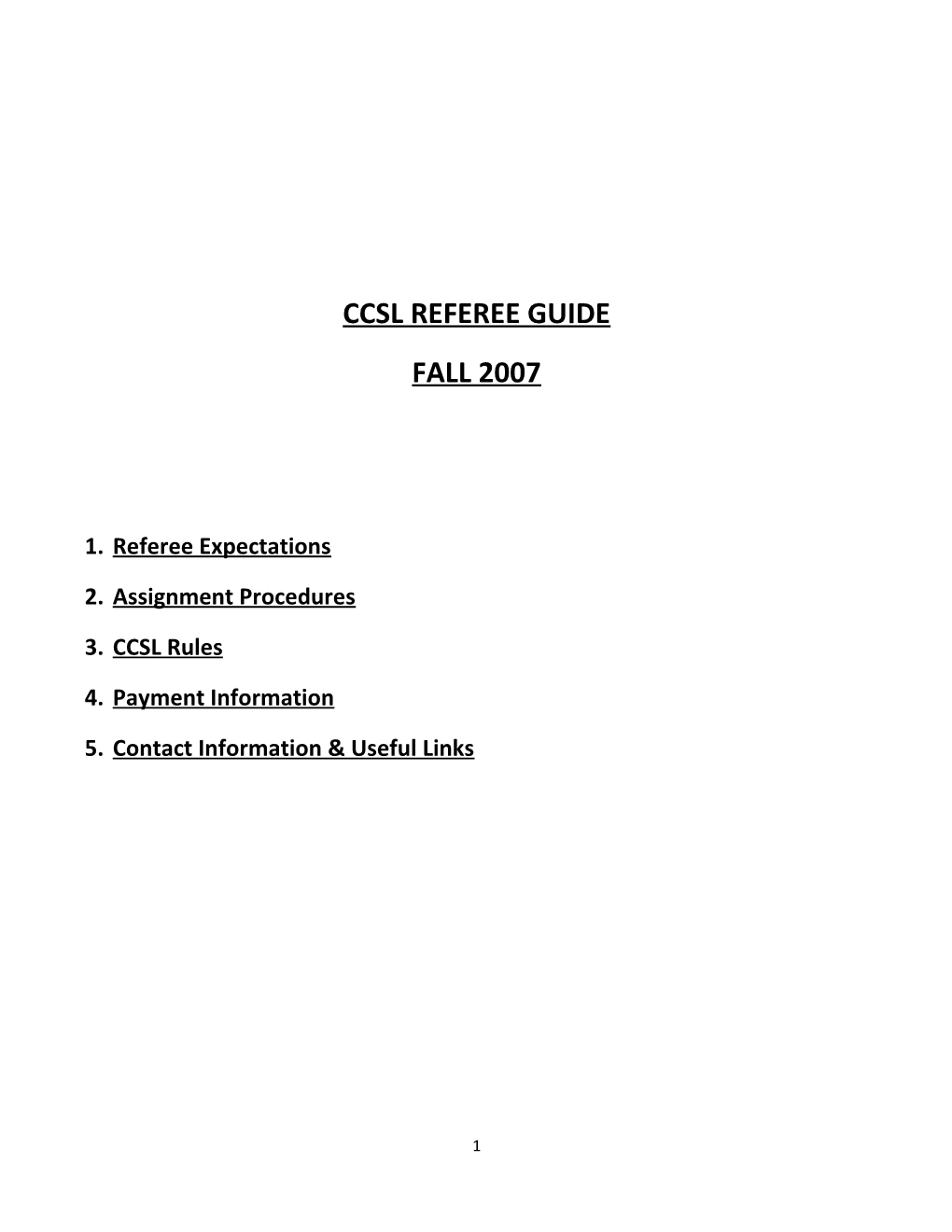 Ccsl Referee Guide