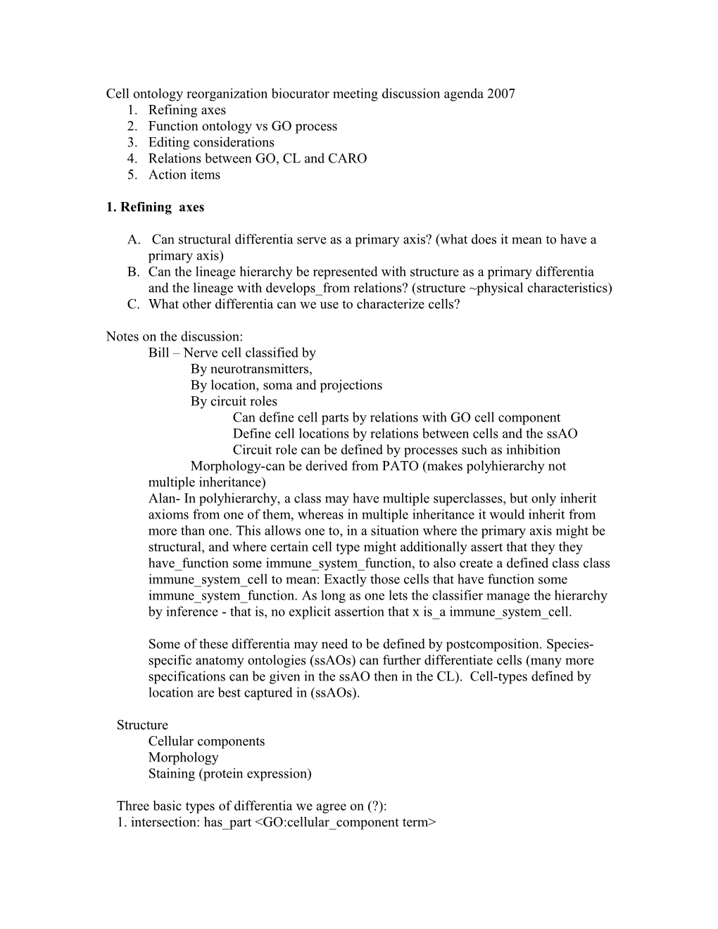 Cell Ontology Reorganization Working Group