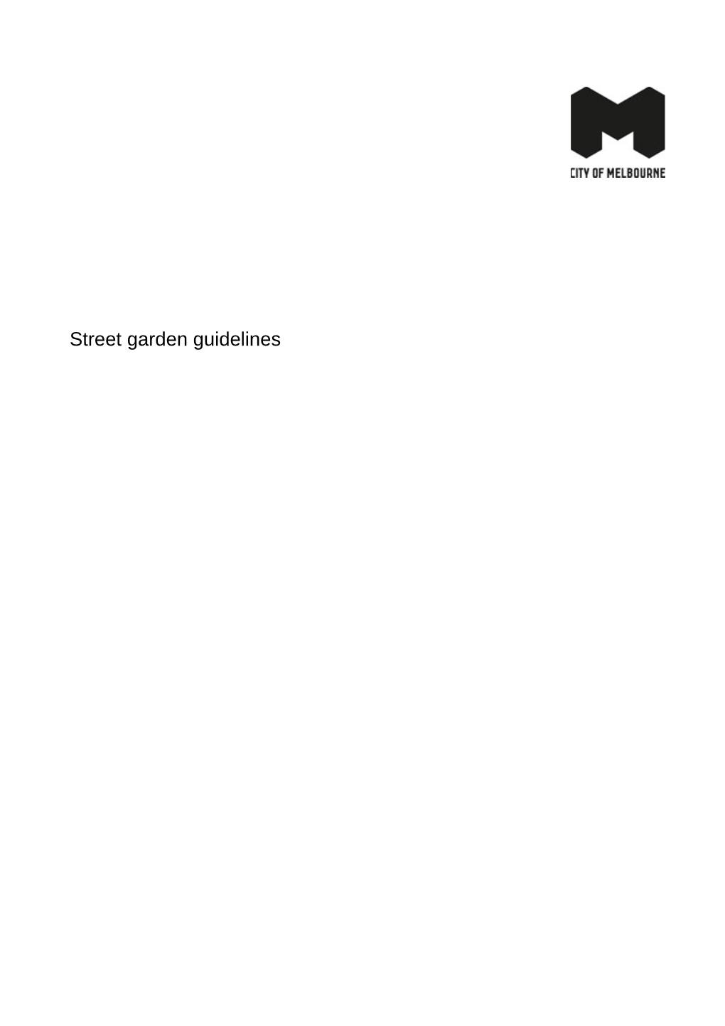 Street Garden Guidelines