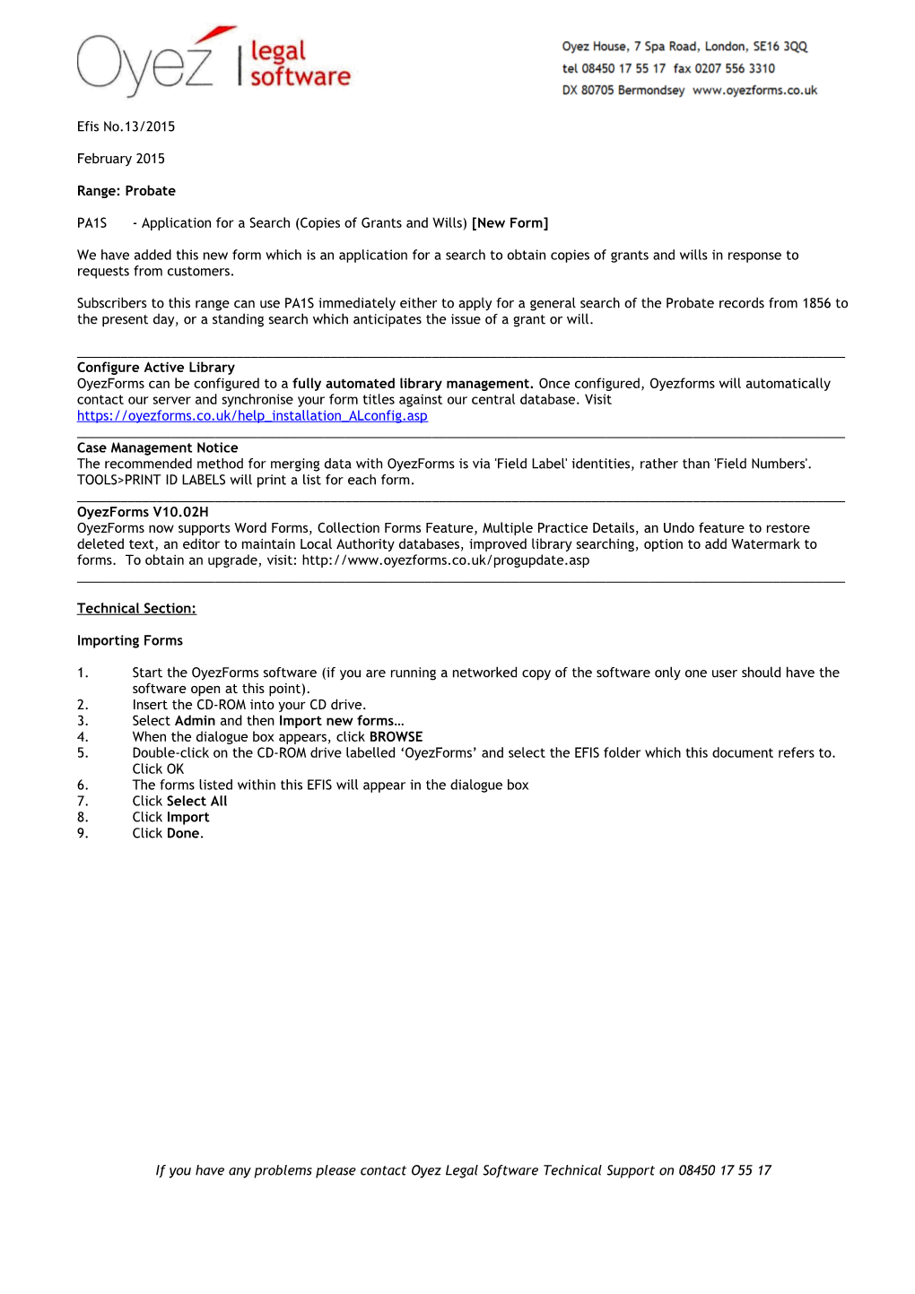 PA1S - Application for a Search (Copies of Grants and Wills) New Form