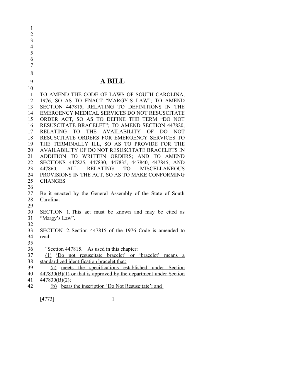 2015-2016 Bill 4773 Text of Previous Version (Jan. 28, 2016) - South Carolina Legislature Online